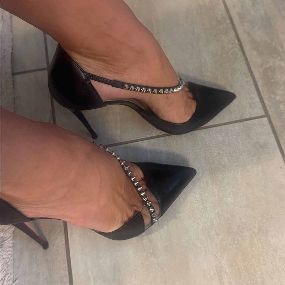 Christian Louboutin Black Studded Heels